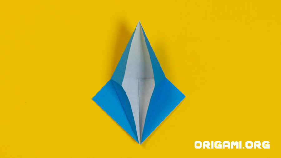 Grue en origami, étape 22